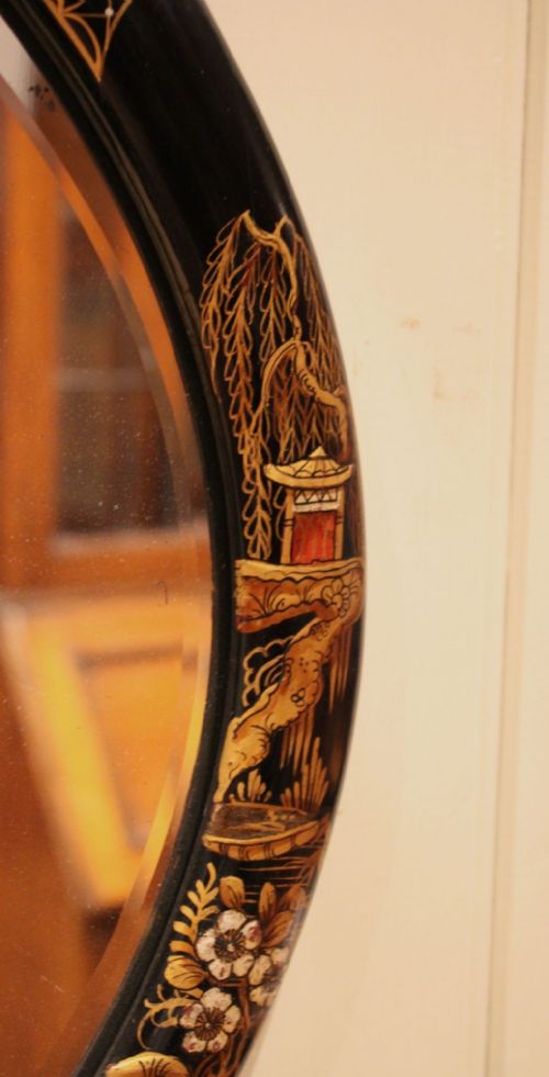 fig 1. Black Chinoiserie Wall Mirror