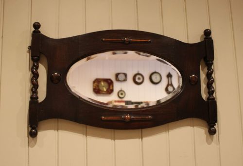 OAK FRAMED WALL MIRROR - ADDITIONAL PHOTO 2