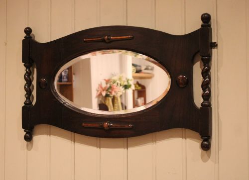 OAK FRAMED WALL MIRROR - ADDITIONAL PHOTO 3