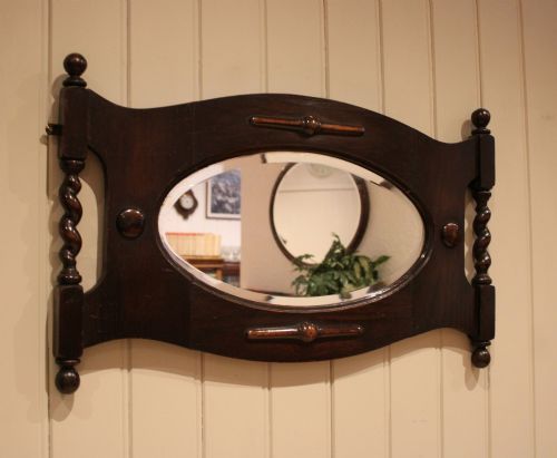 OAK FRAMED WALL MIRROR - ADDITIONAL PHOTO 6