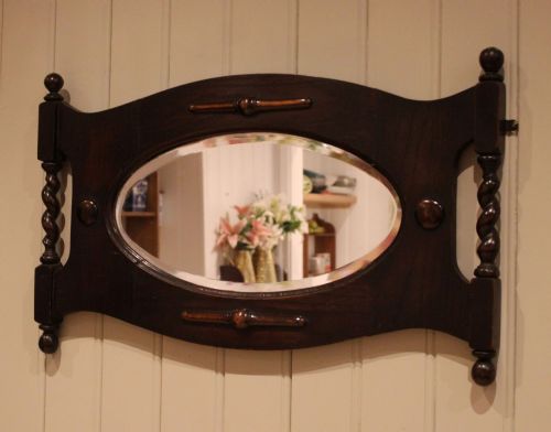OAK FRAMED WALL MIRROR - ADDITIONAL PHOTO 7
