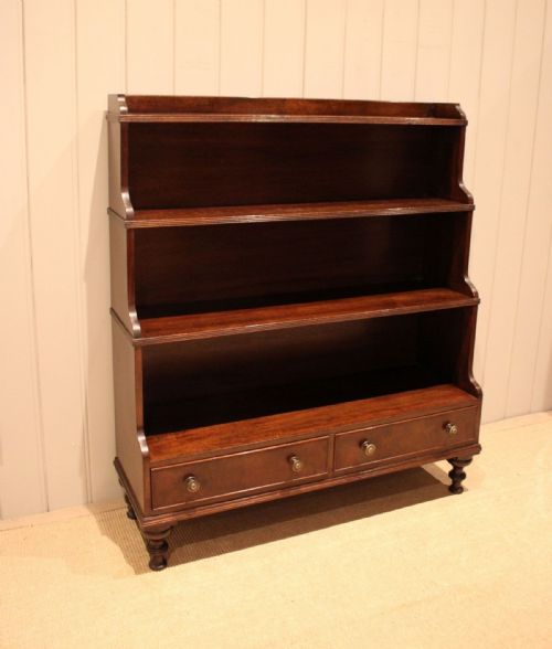 Mahogany Waterfall Open Bookcase