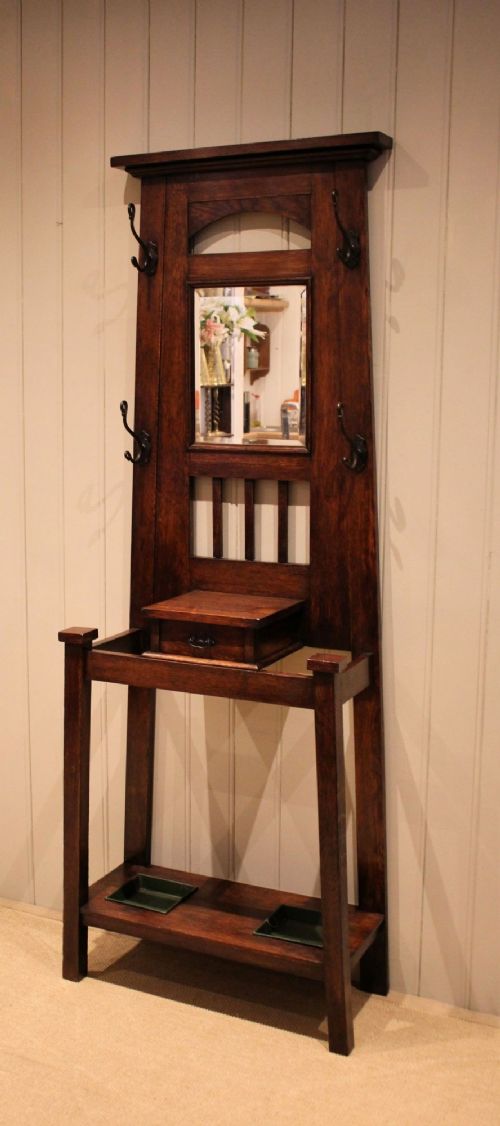 fig 1. Oak Arts & Crafts Hall Stand