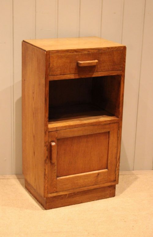 fig 1. Solid Light Oak Bedside Cabinet