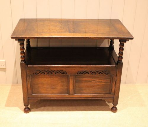 fig 1. Solid Oak Monks Bench