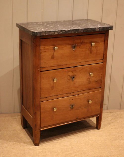 Small Proportioned French Cherry Wood Chest of Drawers