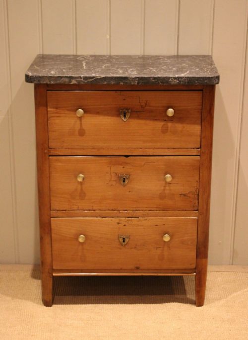 fig 1. Small Proportioned French Cherry Wood Chest Of Drawers