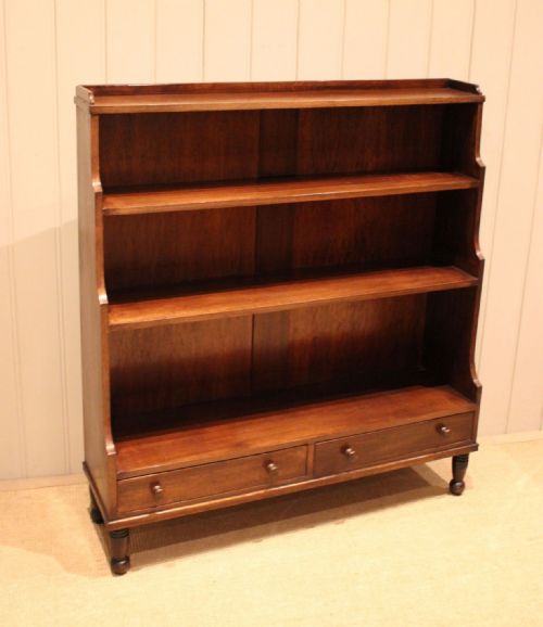 fig 1. Regency Style Mahogany Waterfall Bookcase