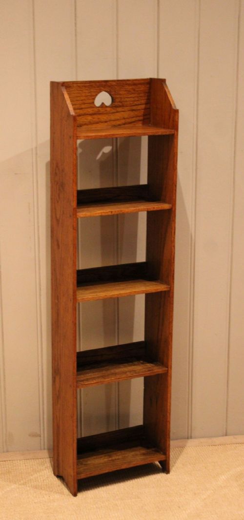 fig 1. Small Proportioned Oak Arts & Crafts Open Bookcase