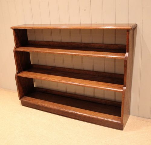 fig 1. Solid Oak Stepped Open Bookcase