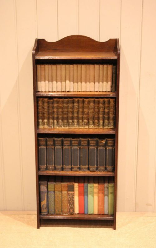 fig 1. Oak Arch Top Open Bookcase