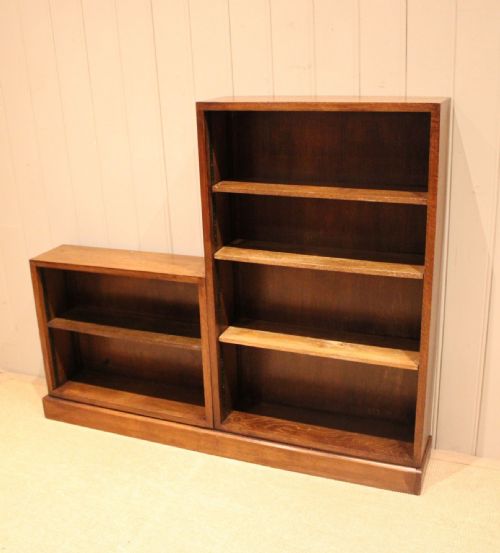 ART DECO SECTIONAL OAK OPEN BOOKCASE - ADDITIONAL PHOTO 1