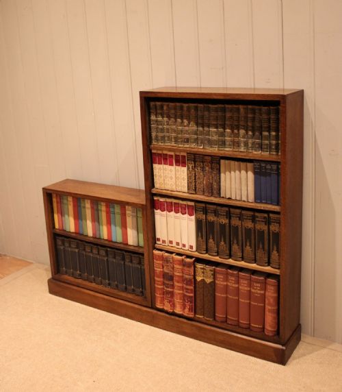 ART DECO SECTIONAL OAK OPEN BOOKCASE - ADDITIONAL PHOTO 2