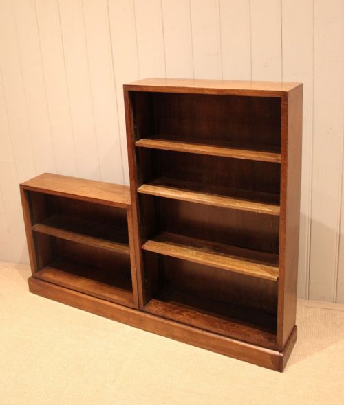 ART DECO SECTIONAL OAK OPEN BOOKCASE - ADDITIONAL PHOTO 7