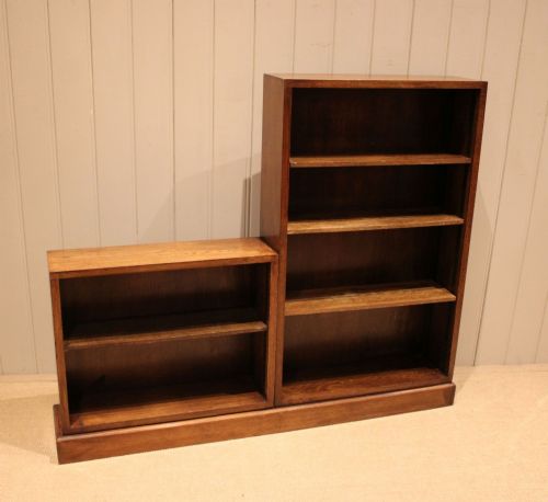 ART DECO SECTIONAL OAK OPEN BOOKCASE - ADDITIONAL PHOTO 9