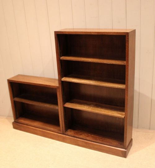 ART DECO SECTIONAL OAK OPEN BOOKCASE - ADDITIONAL PHOTO 11