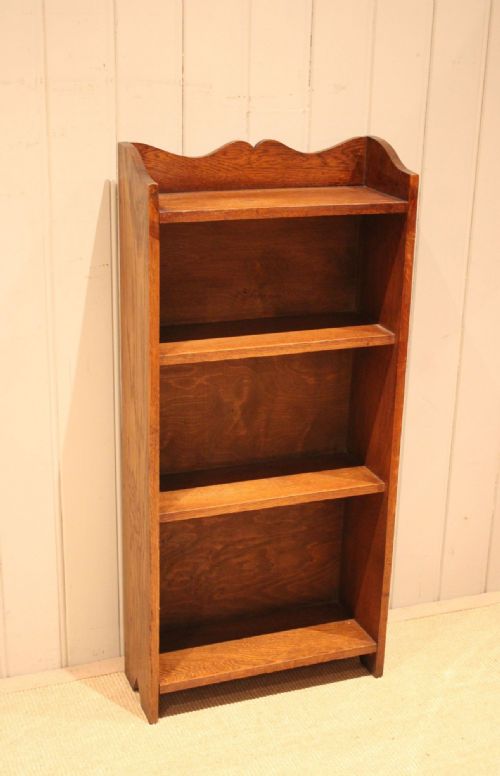 fig 1. Edwardian Solid Oak Open Bookcase
