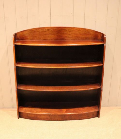 fig 1. Mahogany Bow Front Open Bookcase