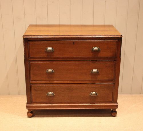 fig 1. Solid Oak Low Chest Of Drawers