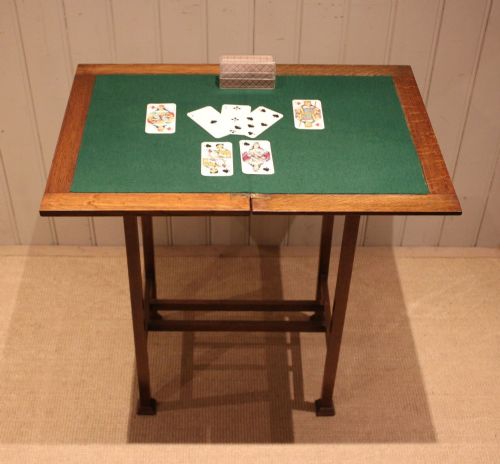 fig 1. Arts & Crafts Oak Games/ Card Table