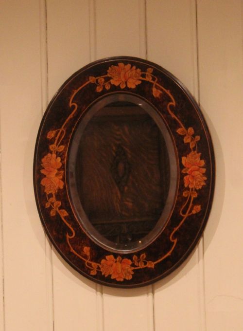 SMALL OVAL BEECH WOOD WALL MIRROR - ADDITIONAL PHOTO 3