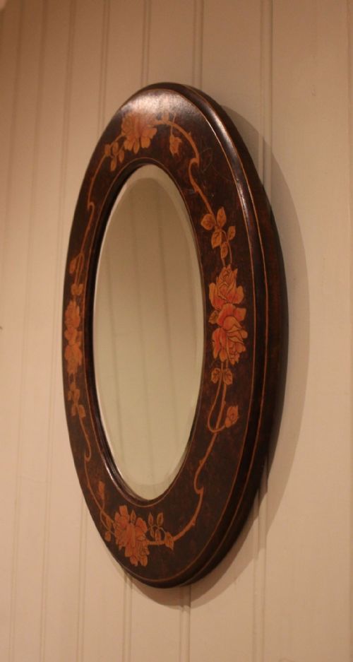 SMALL OVAL BEECH WOOD WALL MIRROR - ADDITIONAL PHOTO 6