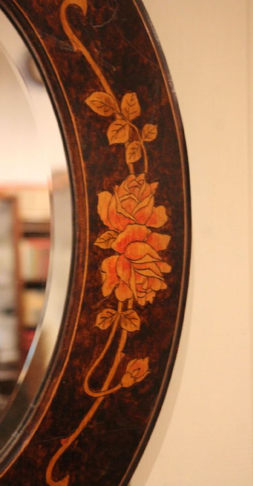 SMALL OVAL BEECH WOOD WALL MIRROR - ADDITIONAL PHOTO 8