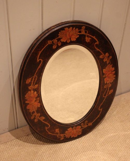 SMALL OVAL BEECH WOOD WALL MIRROR - ADDITIONAL PHOTO 9