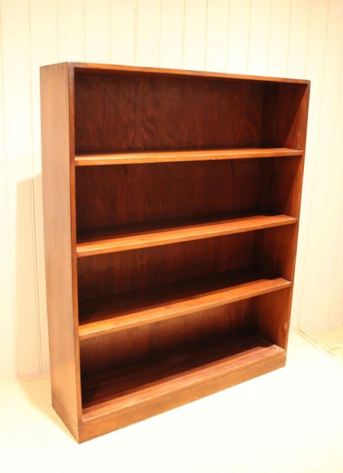 LARGE DEAL WOOD OPEN BOOKCASE - ADDITIONAL PHOTO 3