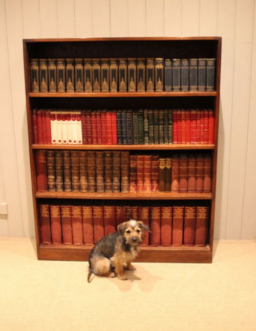 LARGE DEAL WOOD OPEN BOOKCASE - ADDITIONAL PHOTO 6