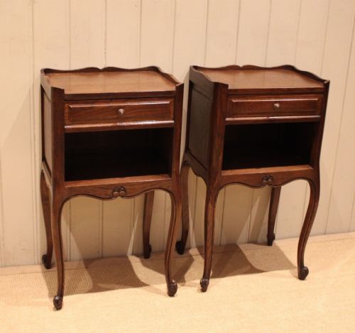 Pair of French Oak Bedside Cabinets