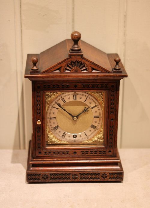 fig 1. Small Oak Mantel Clock