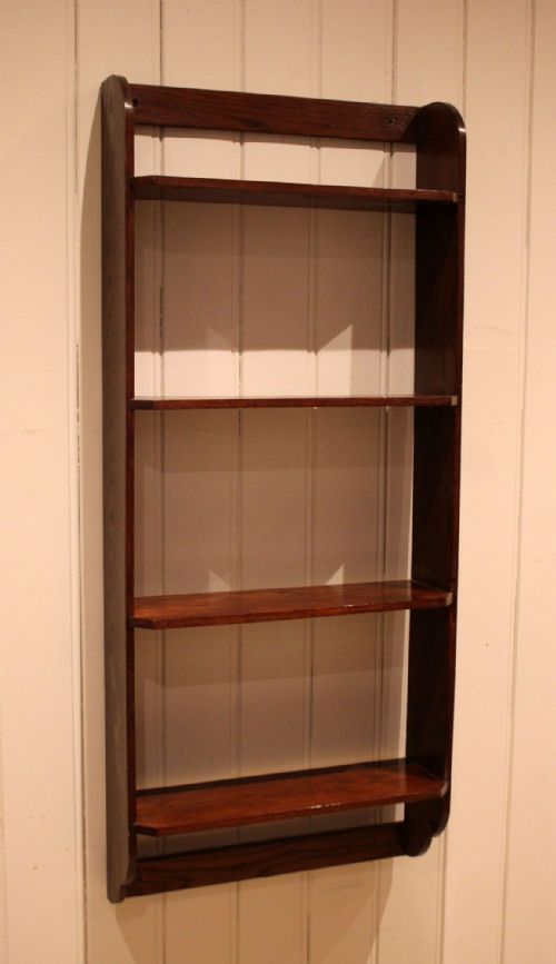 fig 1. Tall Oak Wall Shelves