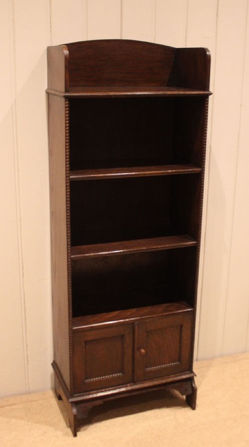 OAK OPEN BEADED EDGE BOOKCASE - ADDITIONAL PHOTO 1