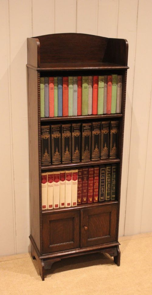 OAK OPEN BEADED EDGE BOOKCASE - ADDITIONAL PHOTO 2