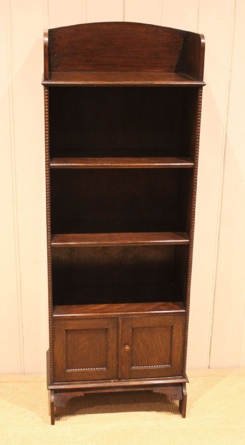 OAK OPEN BEADED EDGE BOOKCASE - ADDITIONAL PHOTO 3