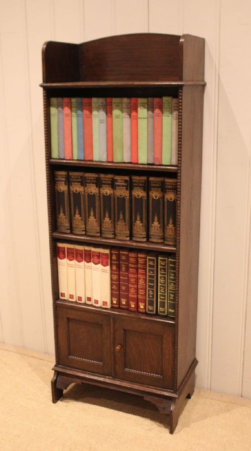 OAK OPEN BEADED EDGE BOOKCASE - ADDITIONAL PHOTO 4