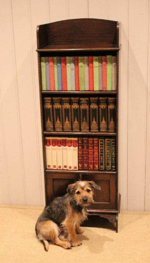 OAK OPEN BEADED EDGE BOOKCASE - ADDITIONAL PHOTO 6