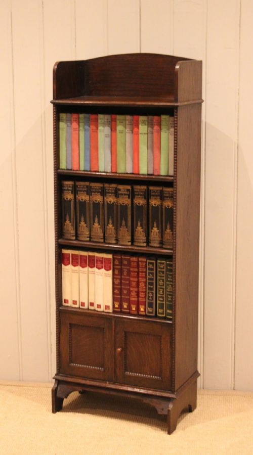 OAK OPEN BEADED EDGE BOOKCASE - ADDITIONAL PHOTO 8