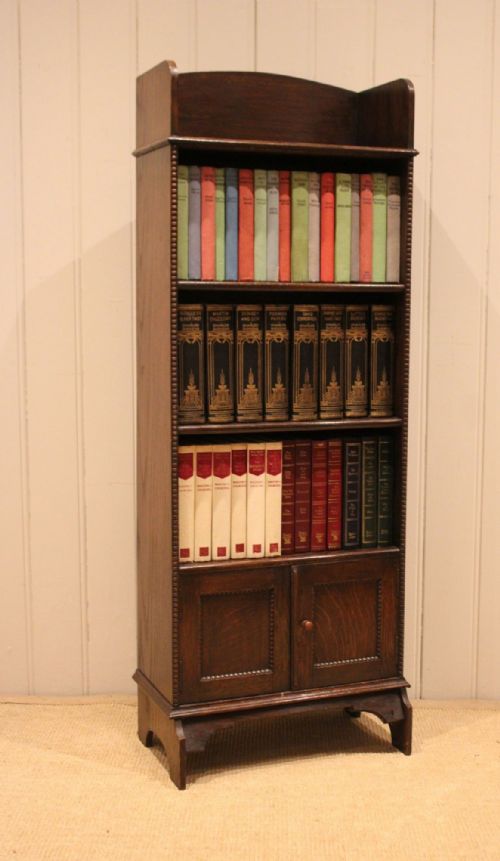 OAK OPEN BEADED EDGE BOOKCASE - ADDITIONAL PHOTO 10