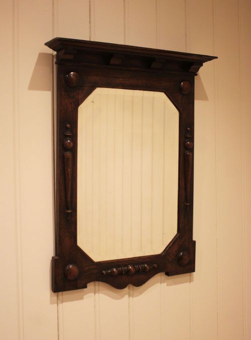 SOLID OAK WALL MIRROR - ADDITIONAL PHOTO 1