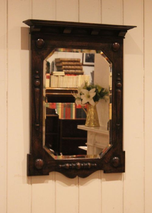 SOLID OAK WALL MIRROR - ADDITIONAL PHOTO 2