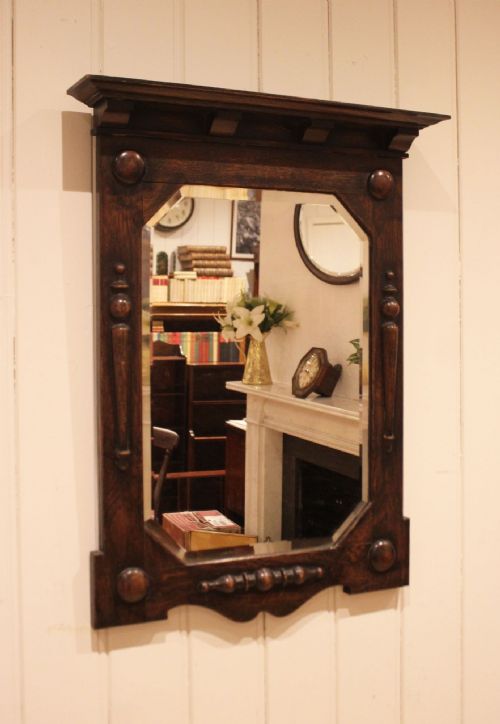 SOLID OAK WALL MIRROR - ADDITIONAL PHOTO 3