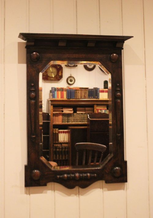 SOLID OAK WALL MIRROR - ADDITIONAL PHOTO 4