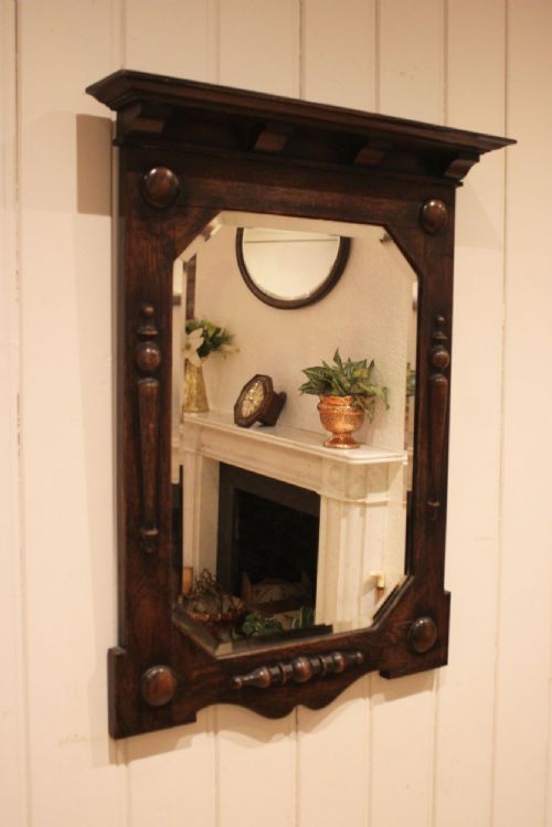 SOLID OAK WALL MIRROR - ADDITIONAL PHOTO 5