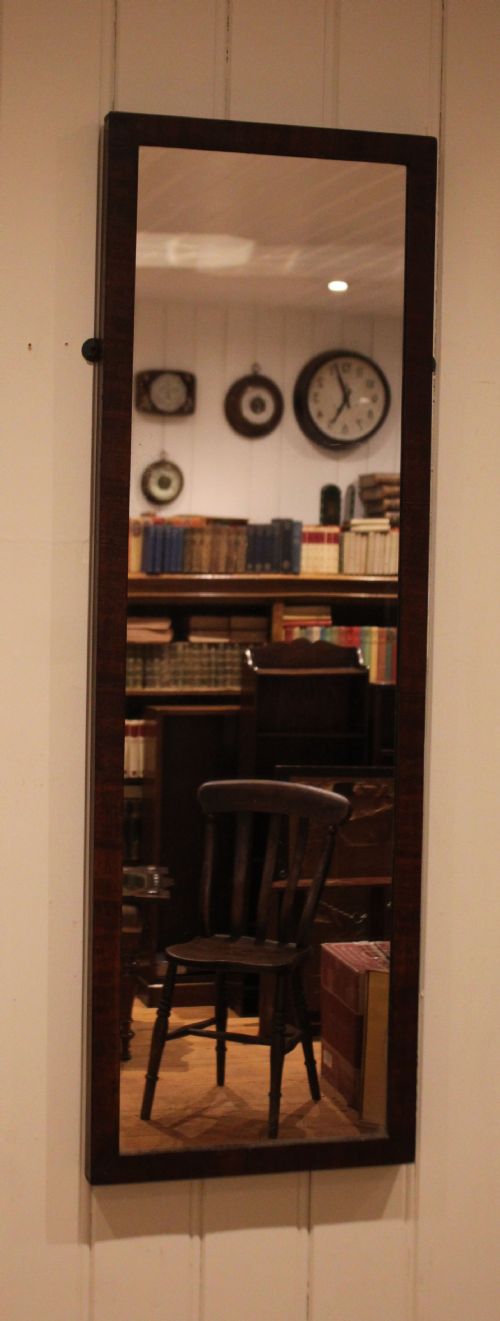 MAHOGANY FRAMED FULL LENGTH WALL MIRROR - ADDITIONAL PHOTO 2