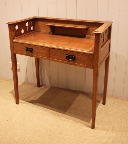 fig 1. Oak Arts & Crafts Writing Desk
