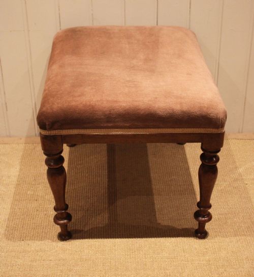 MAHOGANY UPHOLSTERED STOOL - ADDITIONAL PHOTO 8