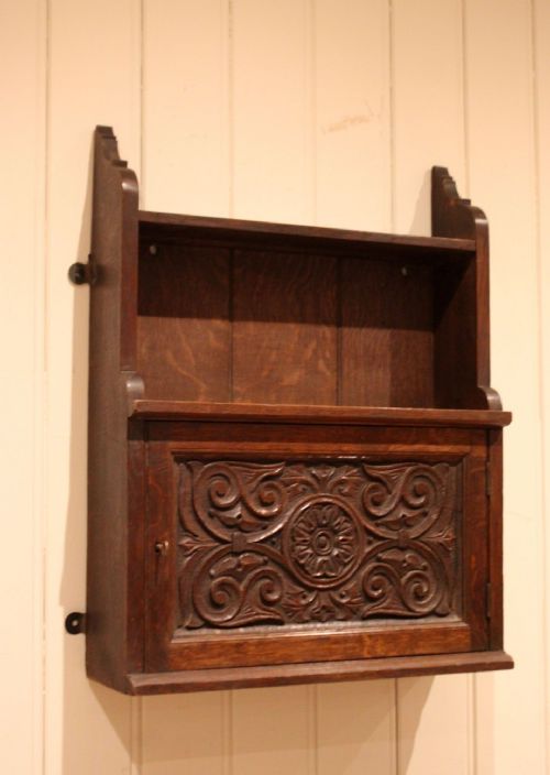 Victorian Oak Wall Cabinet