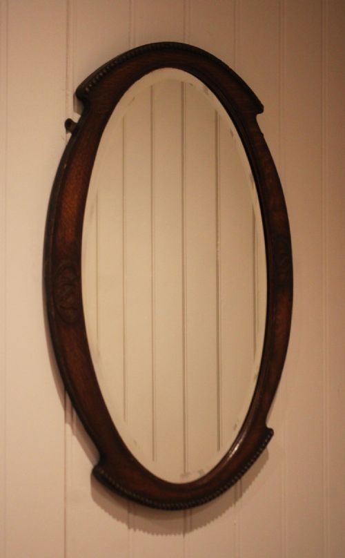 OAK OVAL WALL MIRROR - ADDITIONAL PHOTO 1